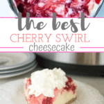 cherry cheesecake on white plate