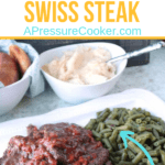 swiss steak on white platter