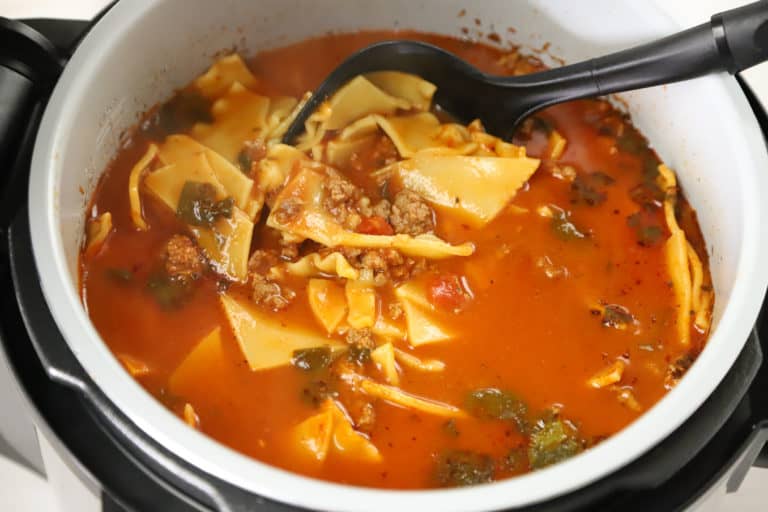 Easy Lasagna Soup Recipe in Instant Pot