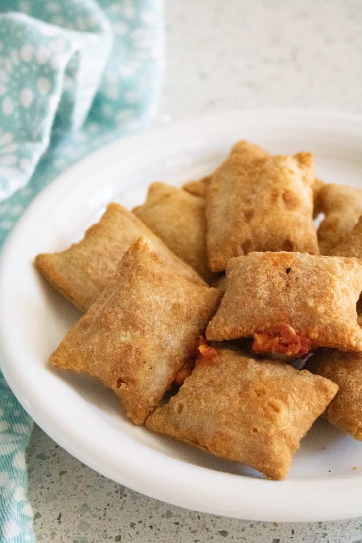 pizza roll on plate