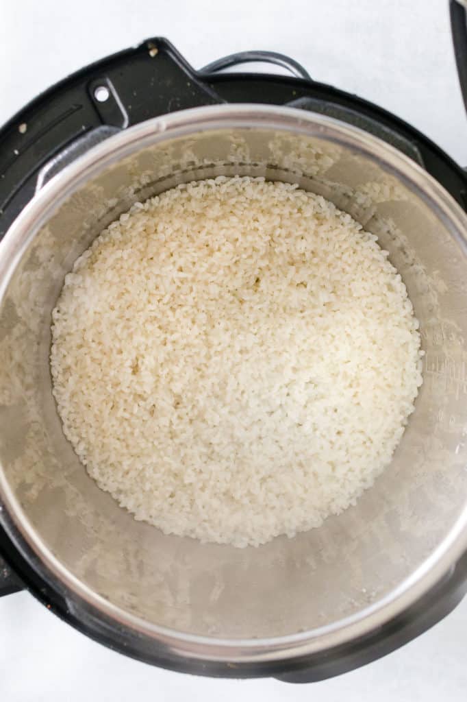 cooked rice in Instant Pot