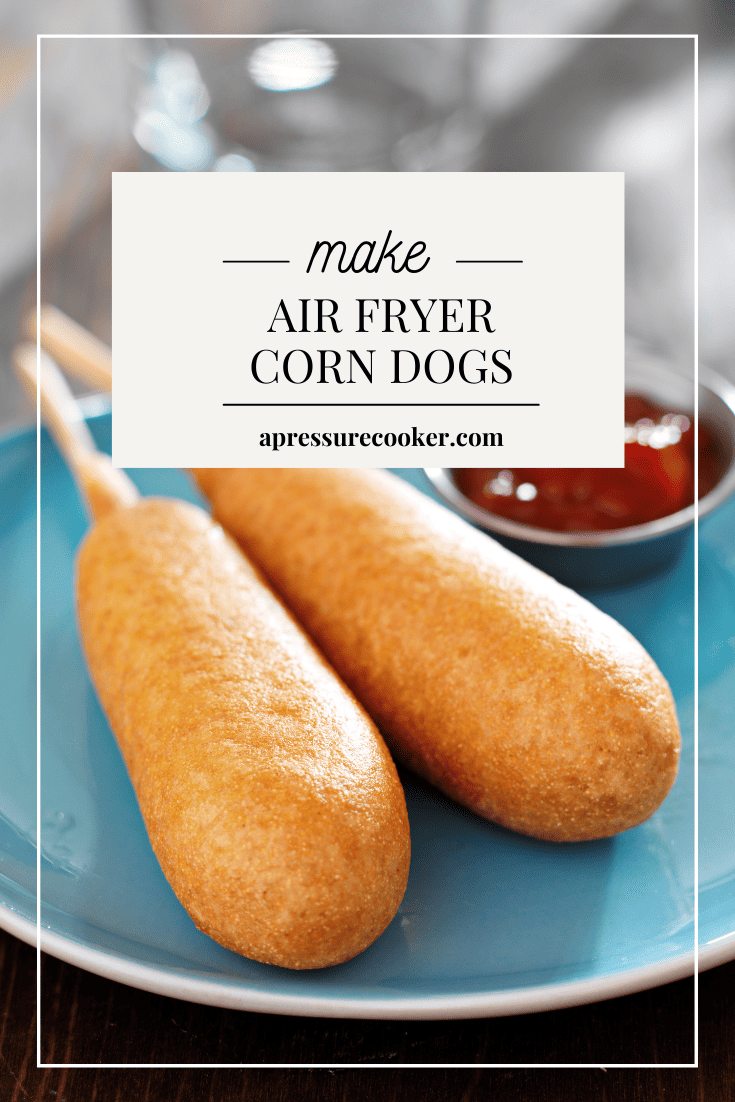 air fryer corn dogs on plate