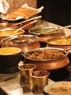 buffet, indian, food