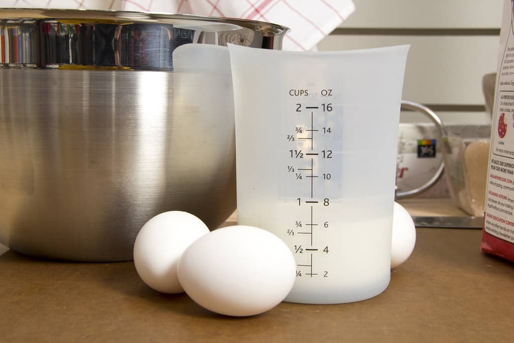 liquid measuring cup halving ingredients